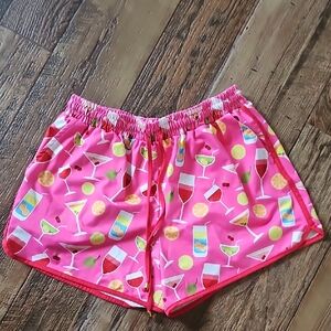 Jess Lea XL Pink Cocktail Print Shorts